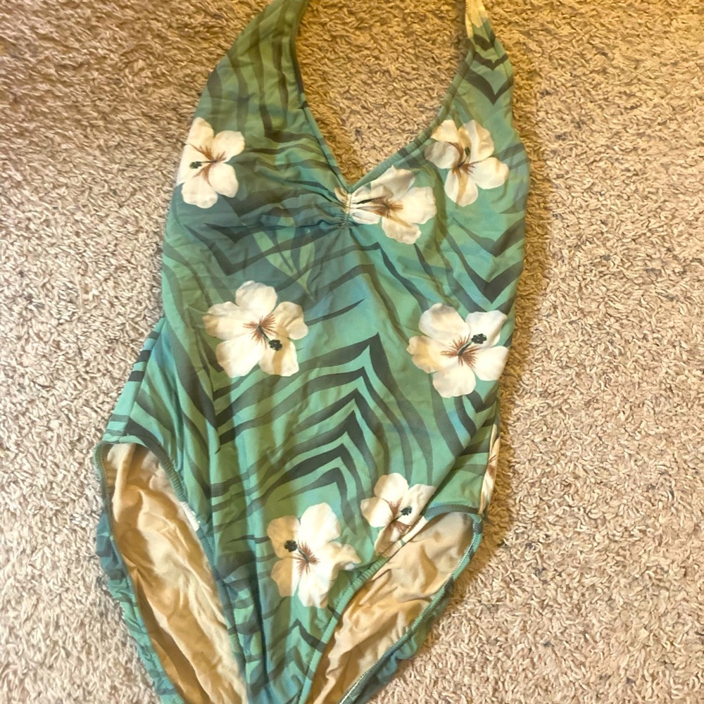 Tropical, halter one piece